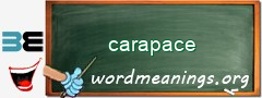 WordMeaning blackboard for carapace